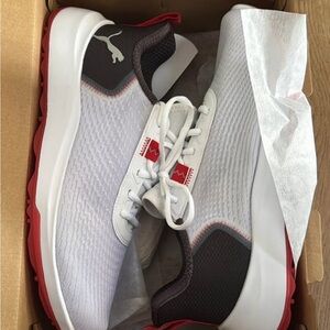 Puma  Fusion Crush Sport Spikeless White and Red Golf Shoes